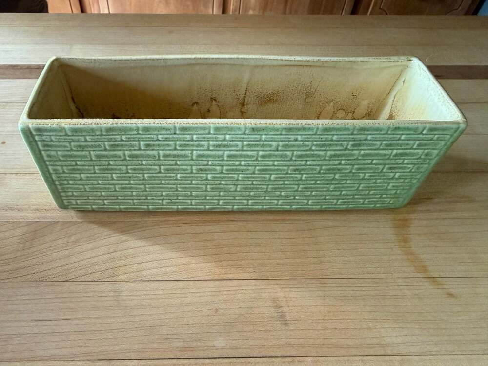 Red Wing USA 431 Green Brick Window Box Rectangular Planter 1956